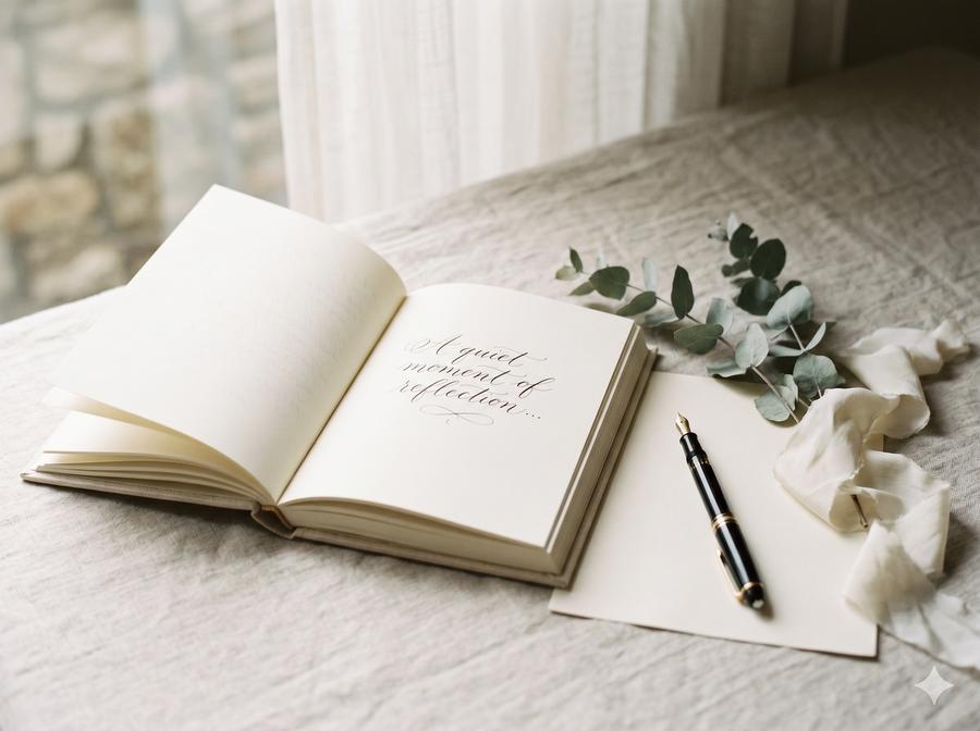 Couples wedding memory journal