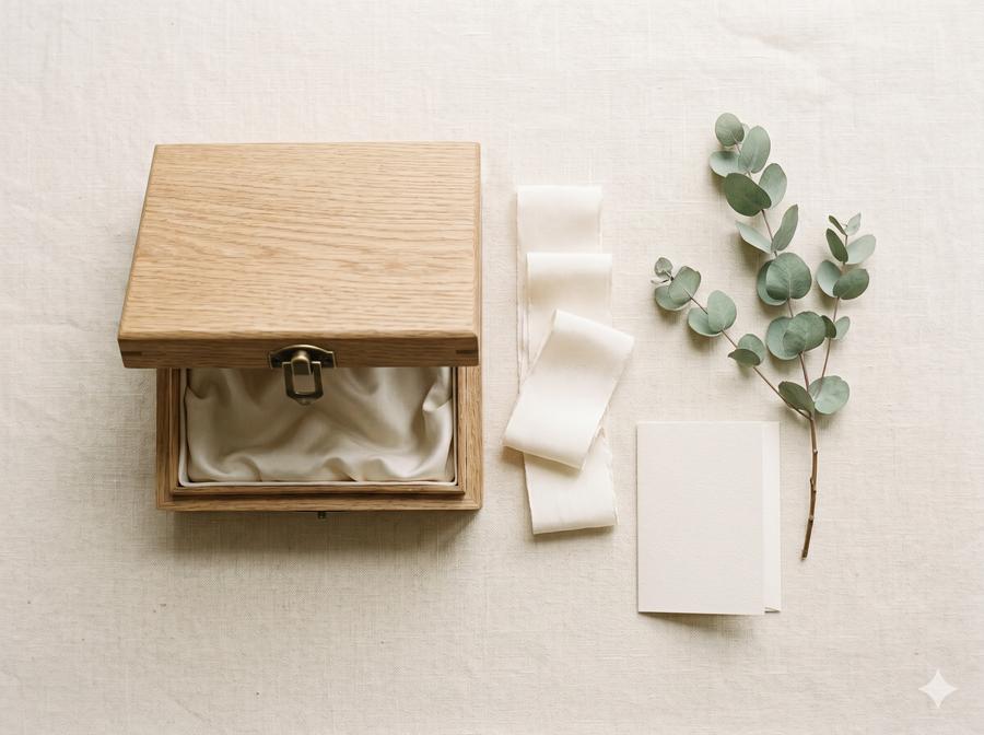 Personalized velvet jewelry box
